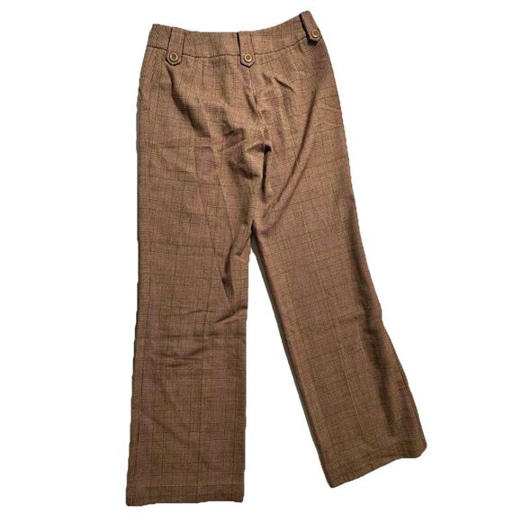 VTG 2000s Y2K MOSSIMO PLAID BOOTCUT DRESS PANTS BROWN/GREEN WOMENS 4 - Picture 5 of 11